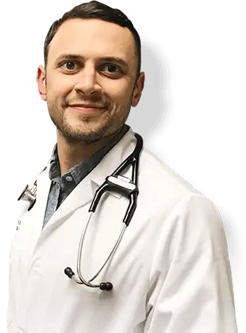Doctor discussing eye health